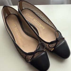 Stuart Weitzman Black and Tan Flats